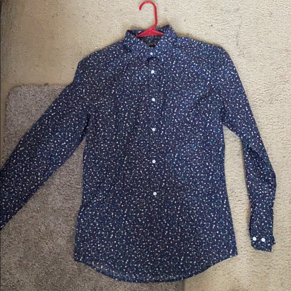 H&M Slim Fit Camouflage Button up Shirt
